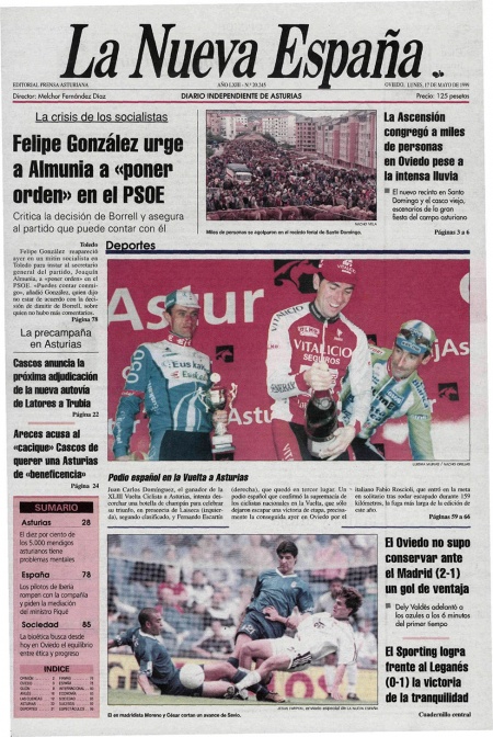 Portada Lunes 17 de  de 1999