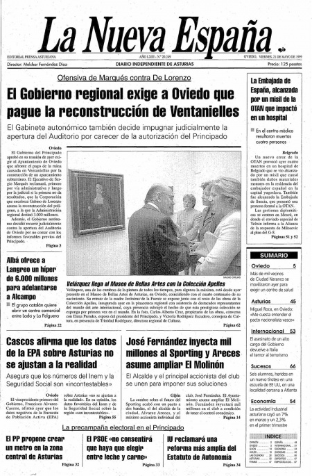 Portada Viernes 21 de  de 1999