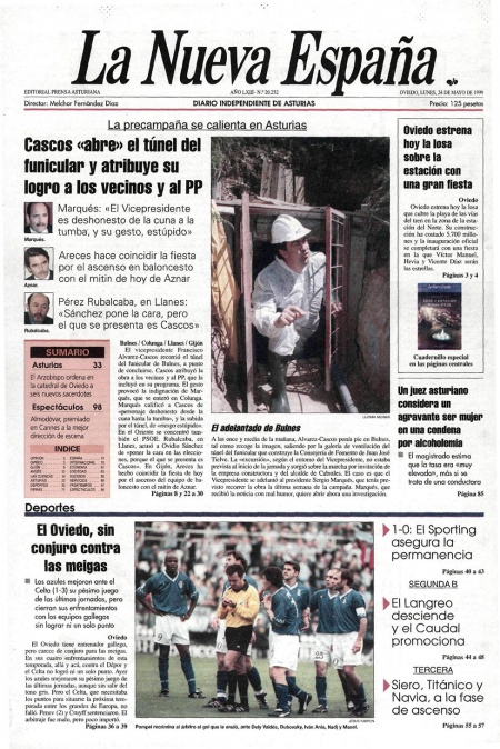 Portada Lunes 24 de  de 1999