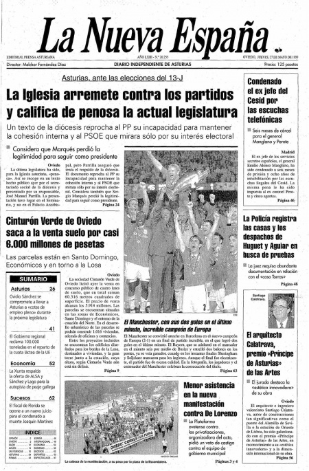Portada Jueves 27 de  de 1999