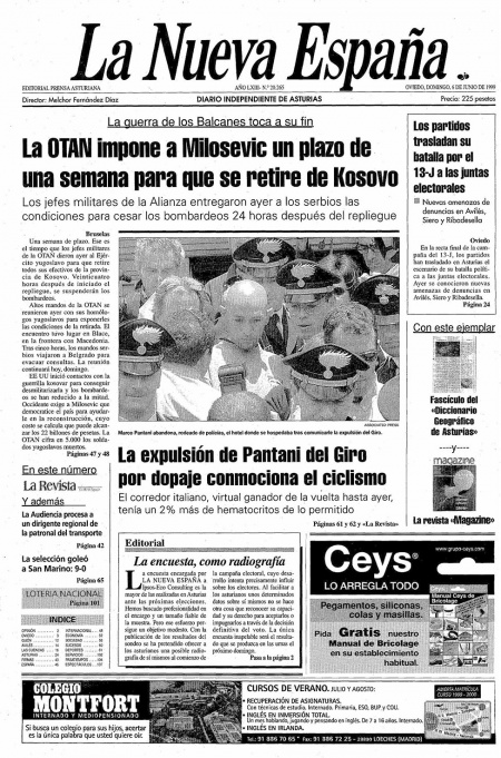 Portada Domingo 6 de  de 1999