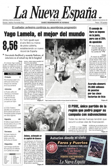 Portada Viernes 25 de  de 1999