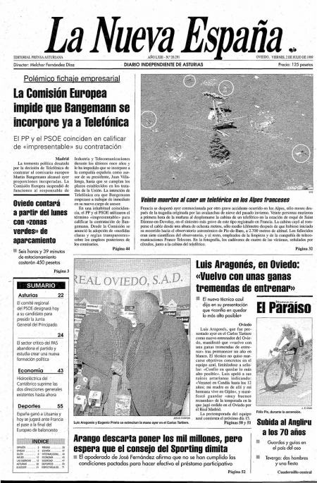 Portada Viernes 2 de  de 1999