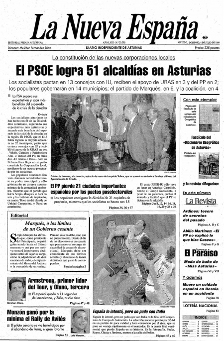 Portada Domingo 4 de  de 1999