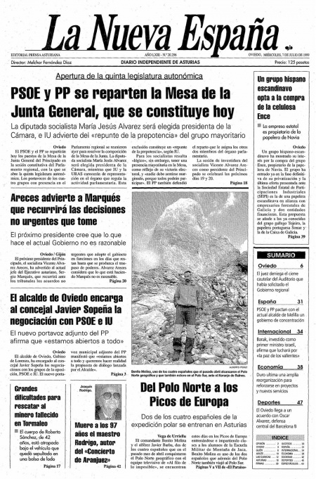 Portada Miércoles 7 de  de 1999