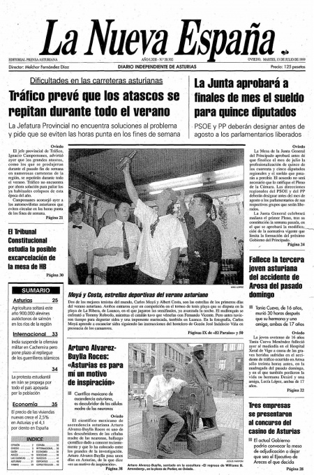 Portada Martes 13 de  de 1999