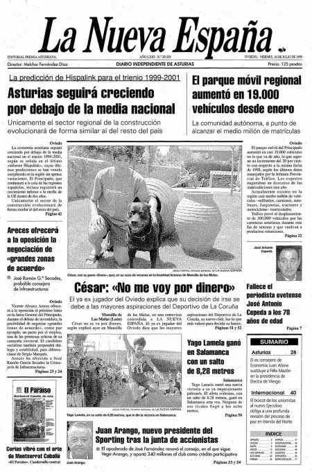 Portada Viernes 16 de  de 1999