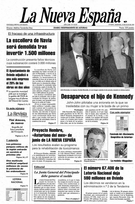 Portada Domingo 18 de  de 1999
