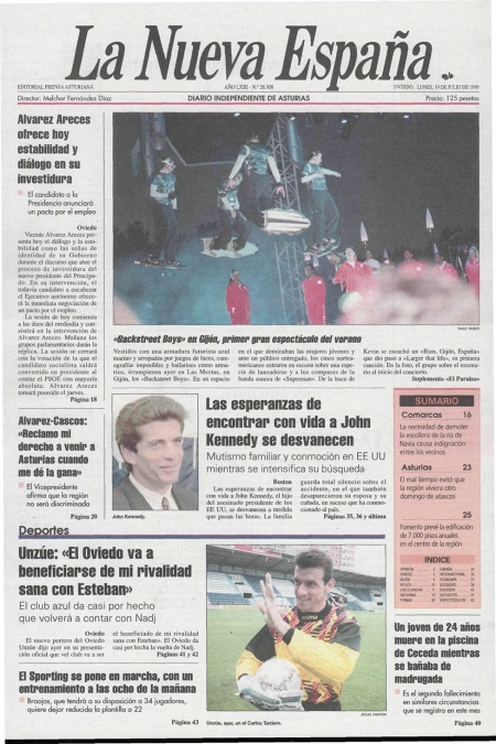 Portada Lunes 19 de  de 1999