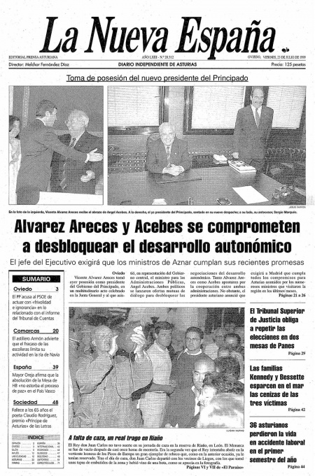 Portada Viernes 23 de  de 1999