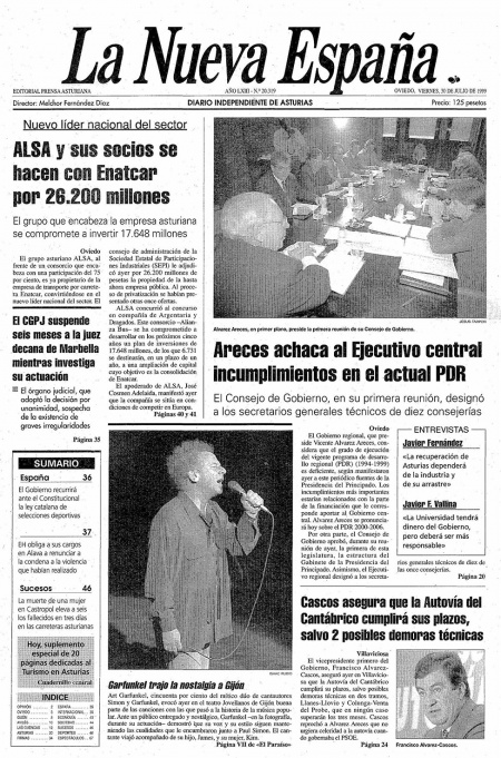 Portada Viernes 30 de  de 1999