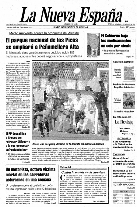 Portada Domingo 1 de  de 1999