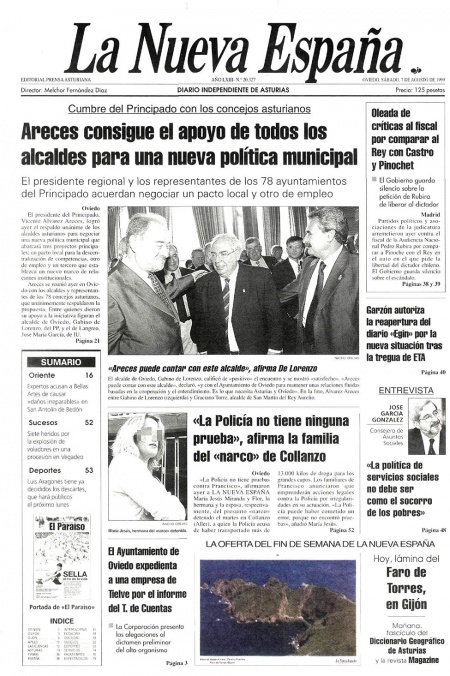 Portada Sábado 7 de  de 1999