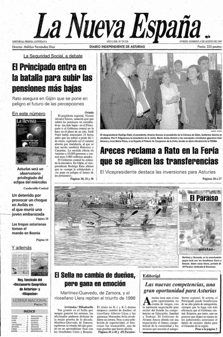 Portada Domingo 8 de  de 1999