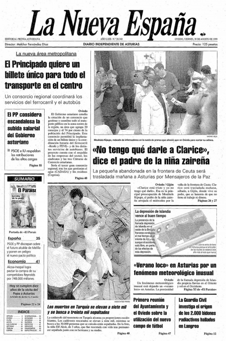 Portada Viernes 20 de  de 1999