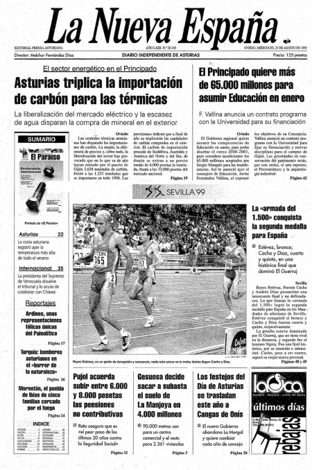 Portada Miércoles 25 de  de 1999