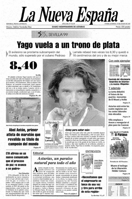 Portada Domingo 29 de  de 1999