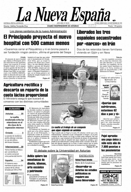Portada Miércoles 1 de  de 1999