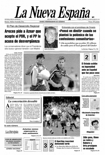 Portada Domingo 19 de  de 1999