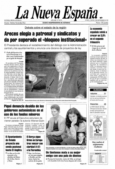 Portada Jueves 23 de  de 1999