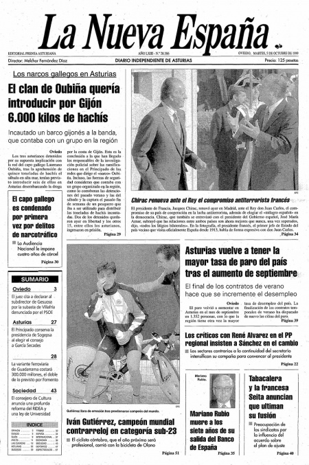 Portada Martes 5 de Octubre de 1999