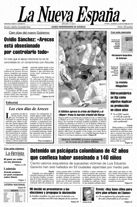 Portada Domingo 31 de Octubre de 1999