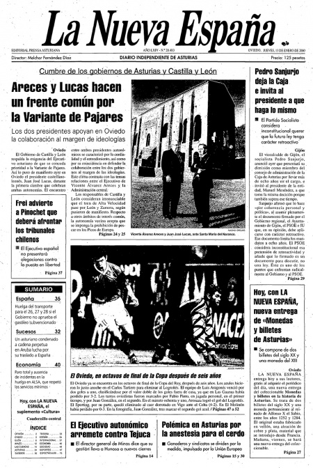Portada Jueves 13 de  de 2000