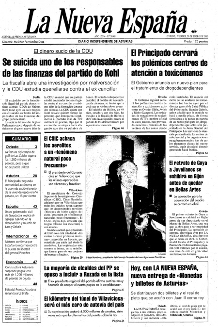Portada Viernes 21 de  de 2000