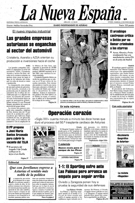 Portada Domingo 23 de  de 2000
