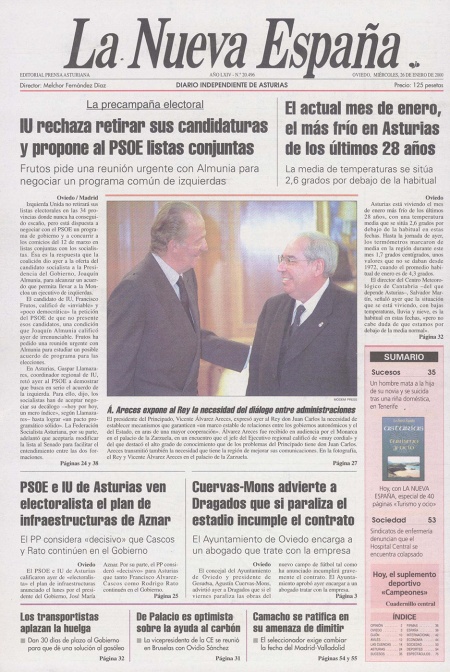 Portada Miércoles 26 de  de 2000