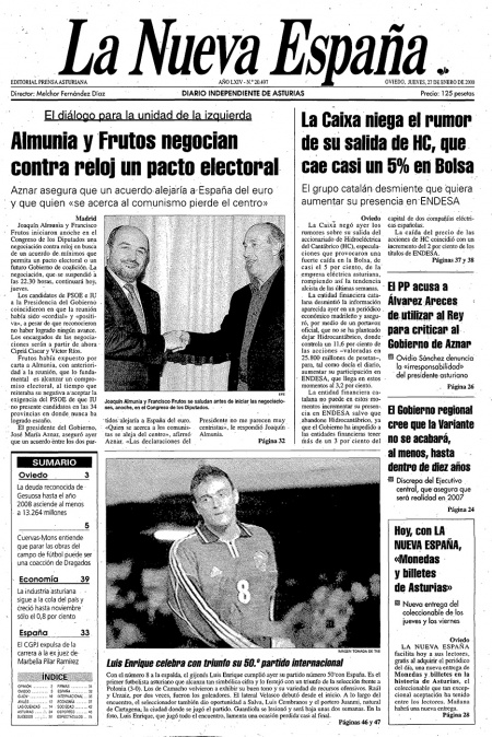 Portada Jueves 27 de  de 2000