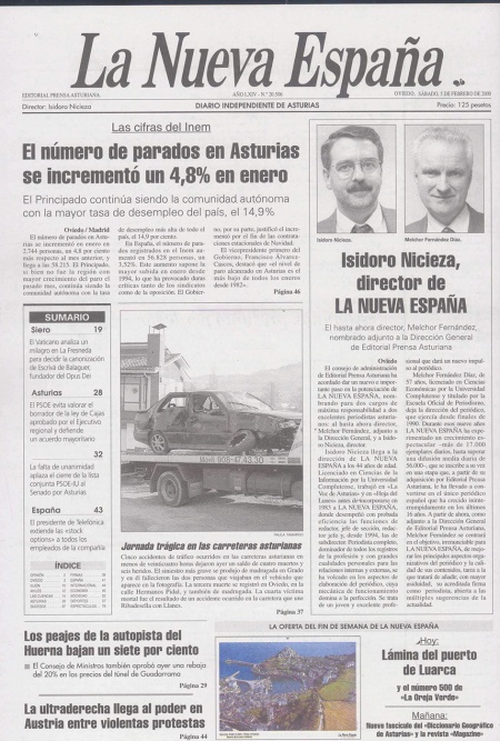 Portada Sábado 5 de  de 2000