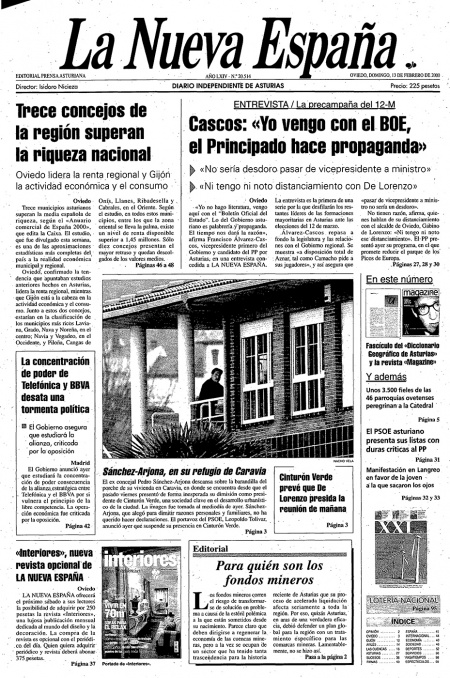 Portada Domingo 13 de  de 2000