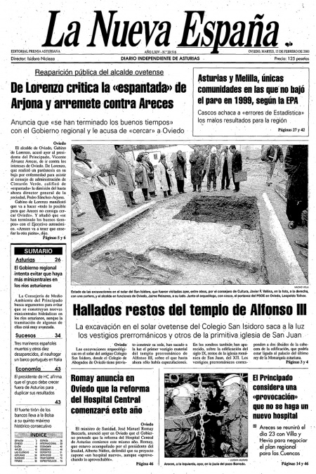 Portada Martes 15 de  de 2000