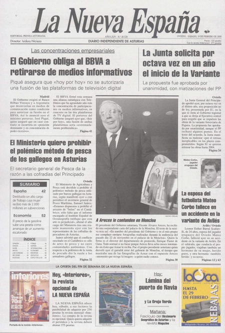 Portada Sábado 19 de  de 2000