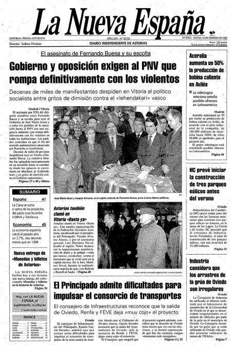 Portada Jueves 24 de  de 2000