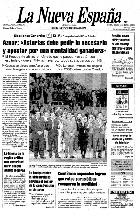 Portada Viernes 25 de  de 2000