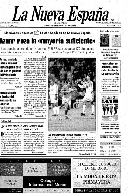 Portada Domingo 5 de  de 2000