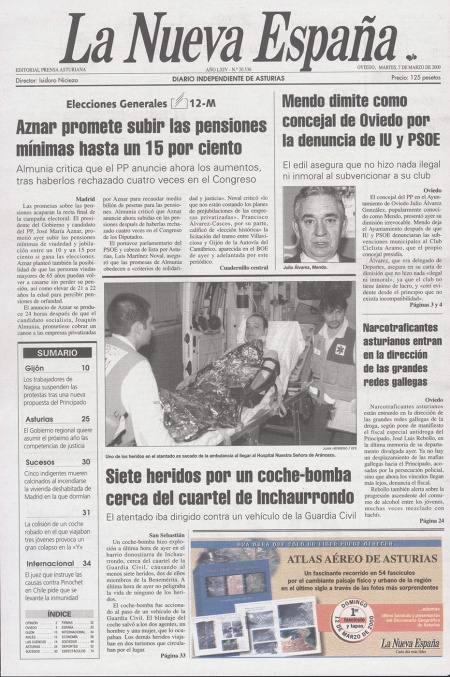 Portada Martes 7 de  de 2000