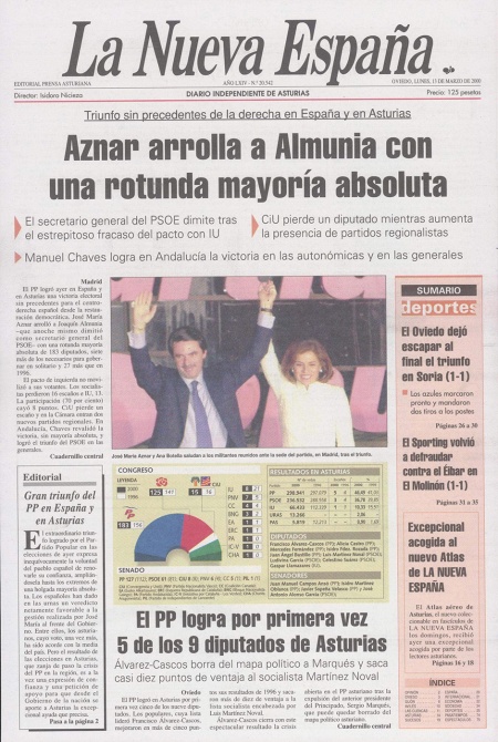 Portada Lunes 13 de  de 2000