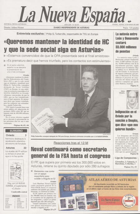 Portada Jueves 16 de  de 2000