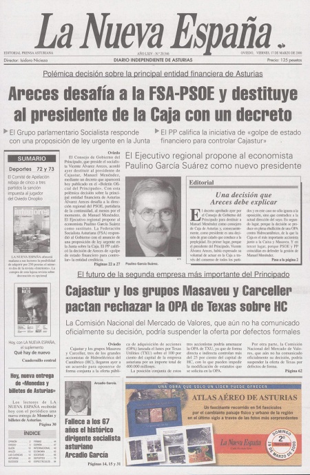 Portada Viernes 17 de  de 2000