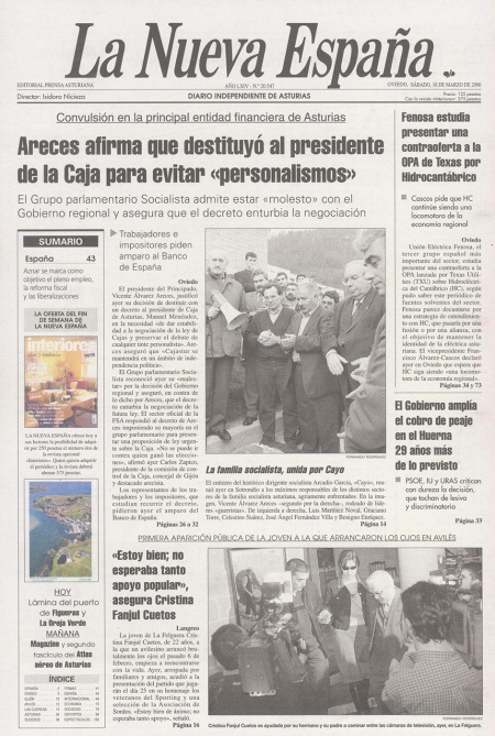 Portada Sábado 18 de  de 2000