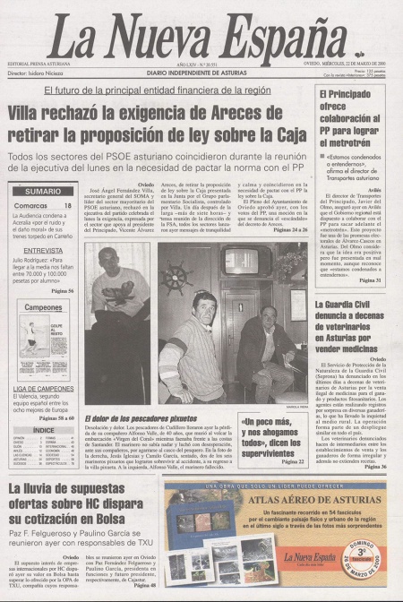 Portada Miércoles 22 de  de 2000