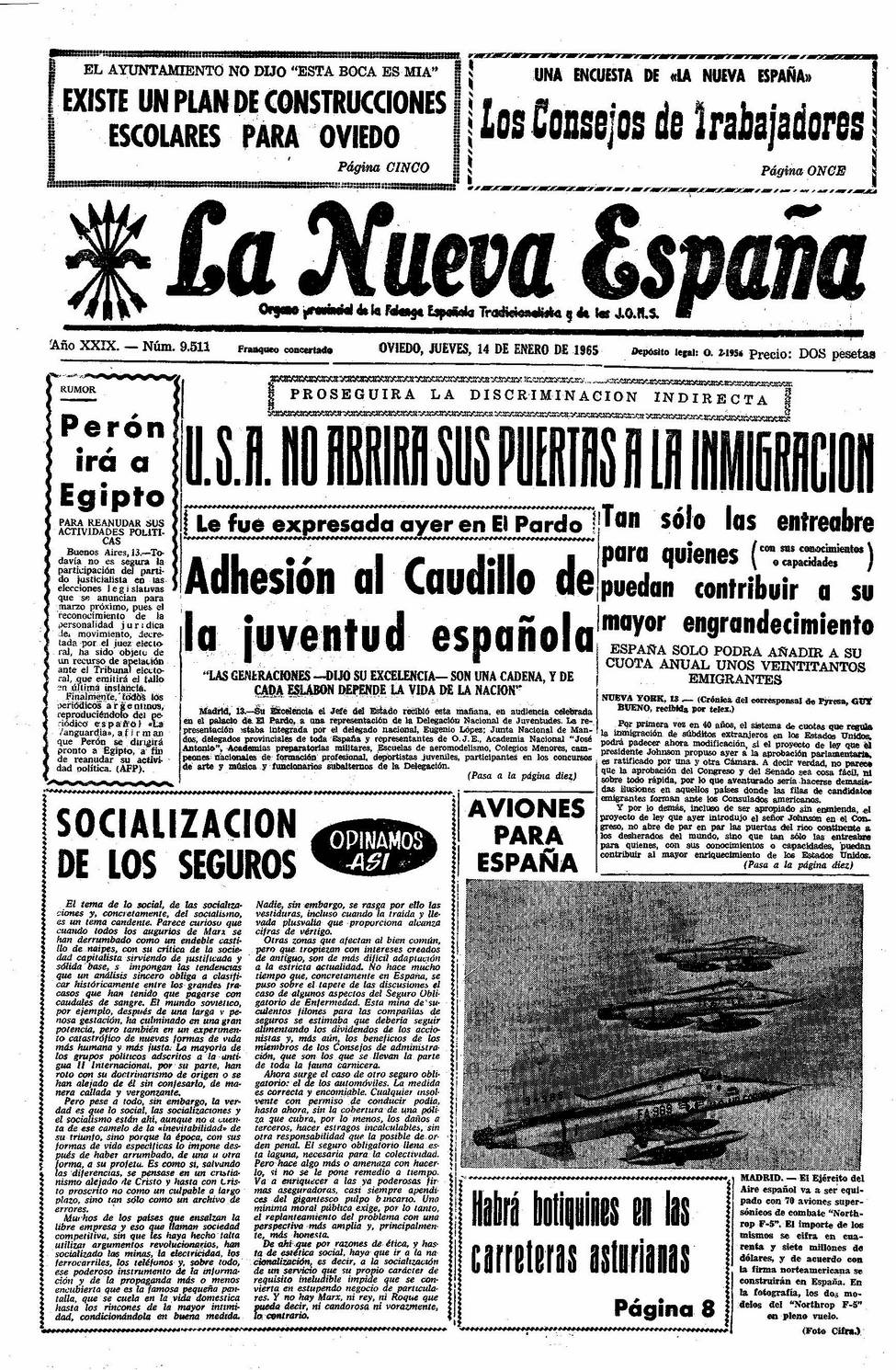 Portada del Jueves, 14 de Enero de 1965