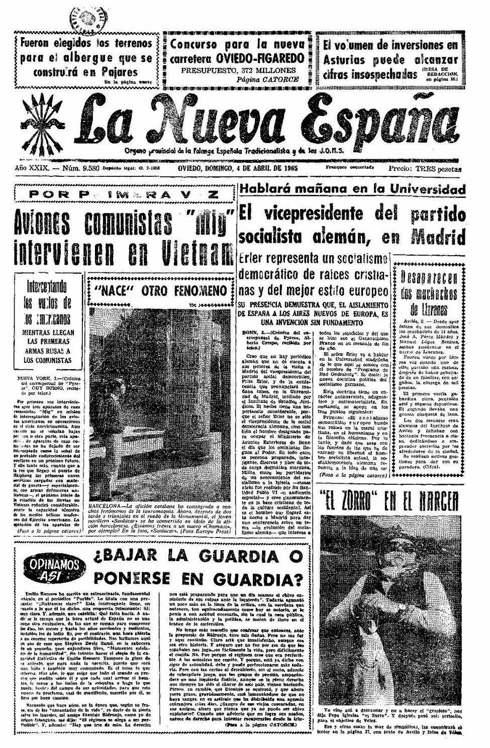Portada del Domingo, 4 de Abril de 1965