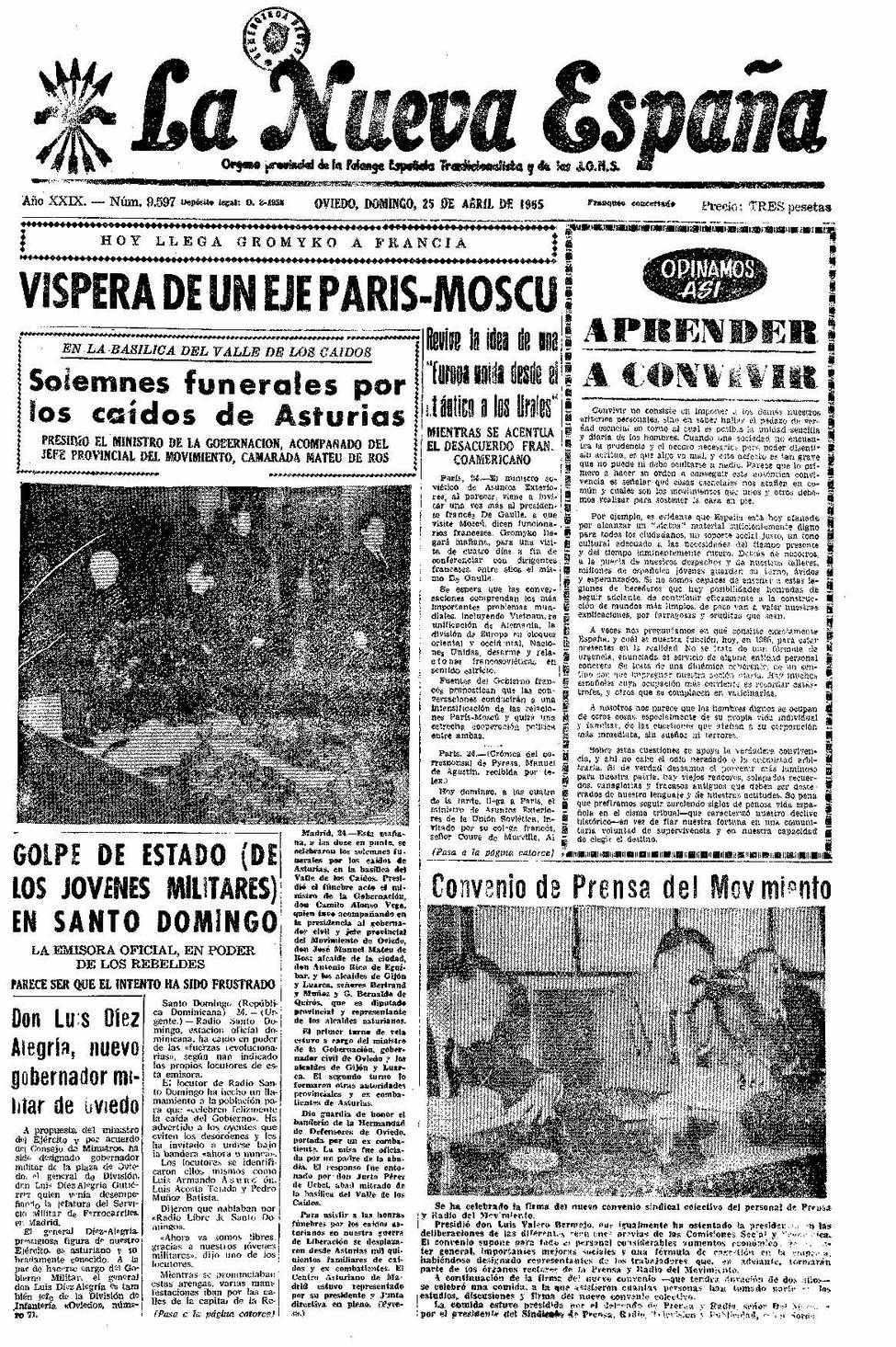 Portada del Domingo, 25 de Abril de 1965