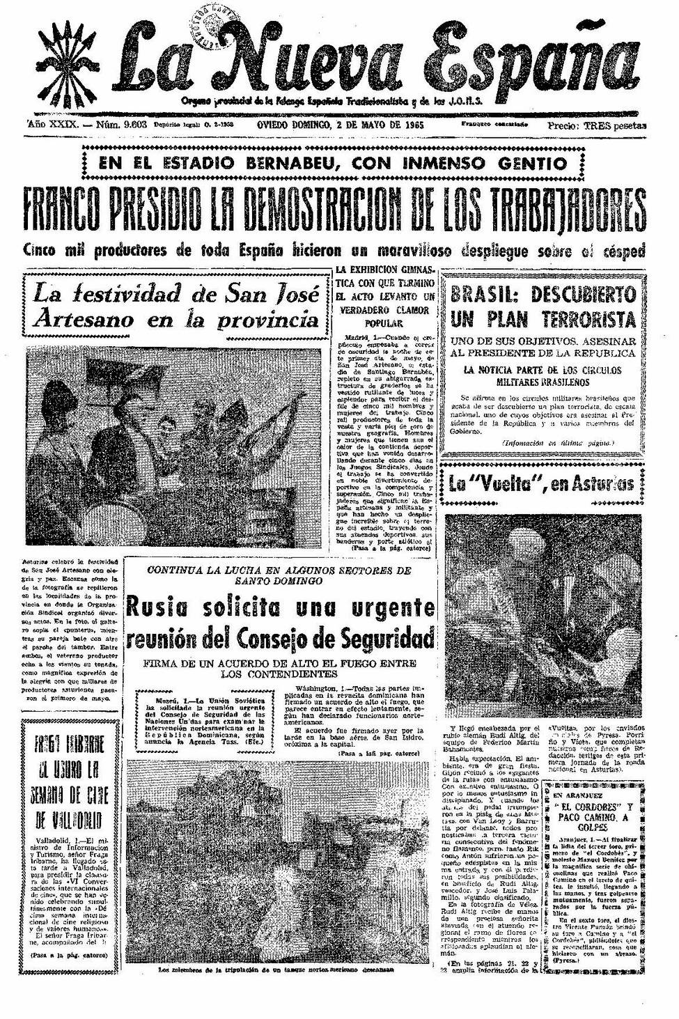 Portada del Domingo, 2 de Mayo de 1965