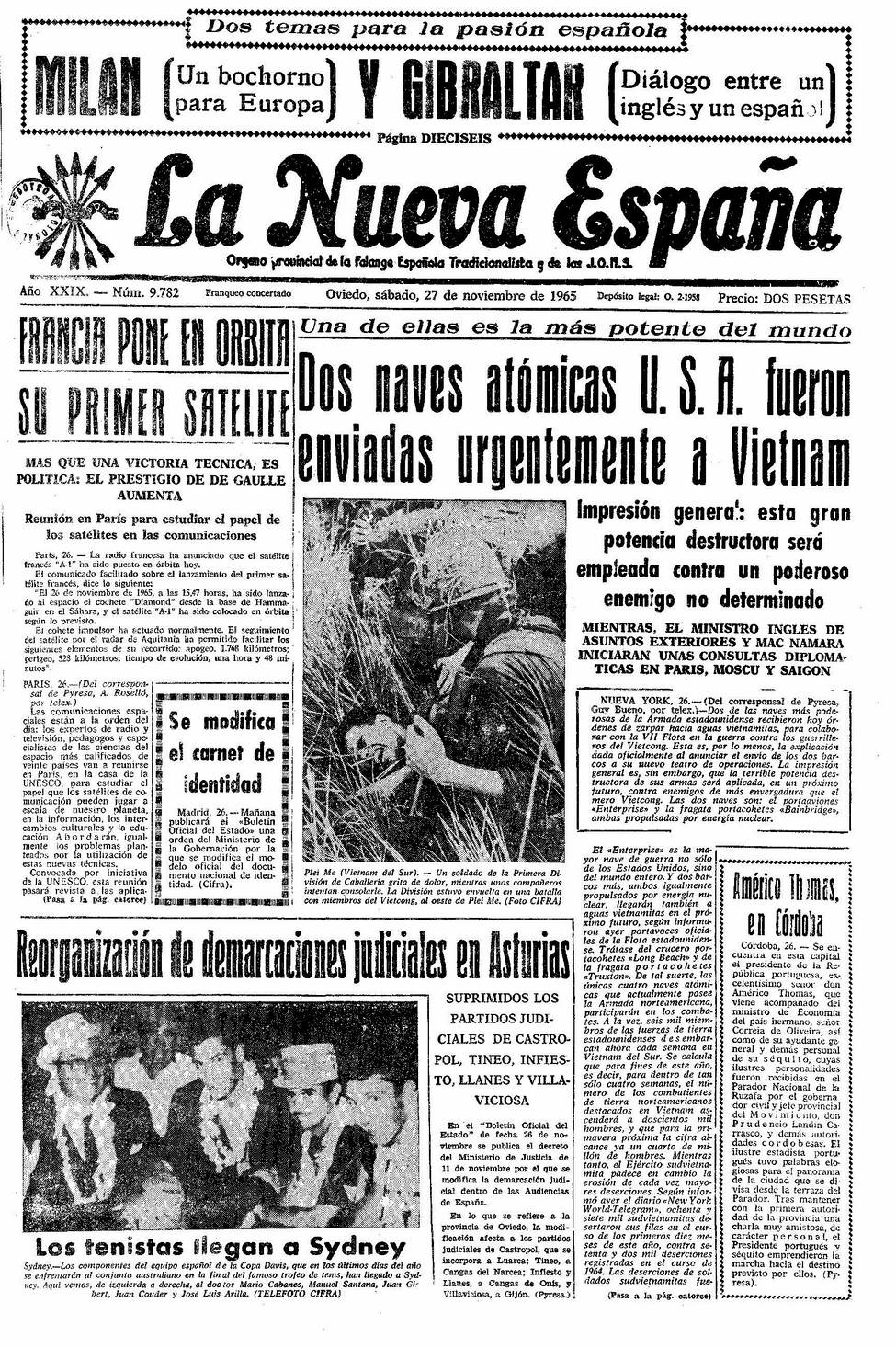 Portada del Sábado, 27 de Noviembre de 1965