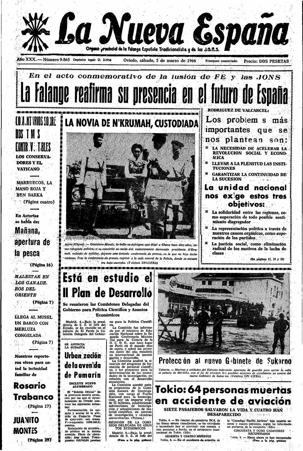 Portada del Sábado, 5 de Marzo de 1966